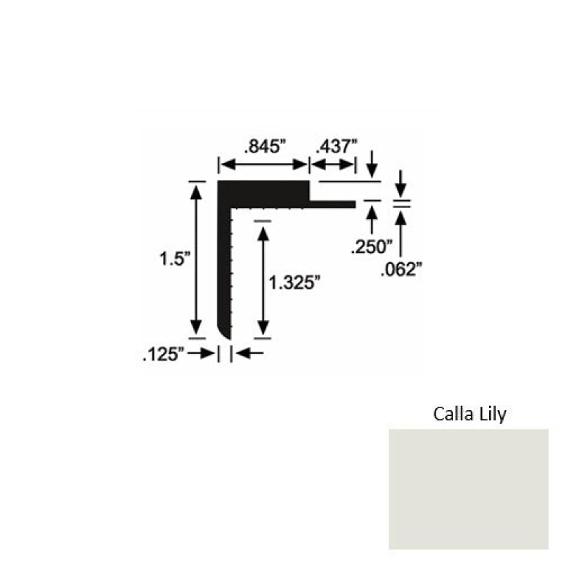 Solid 57 Calla Lily Rubber Landing Trim