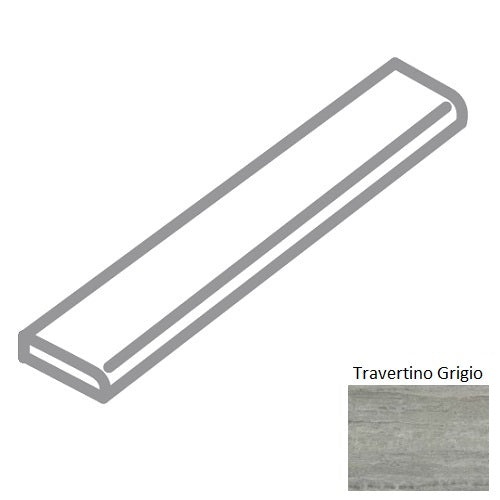 Classic 2.0 Travertino Grigio 3" x 12" Bullnose