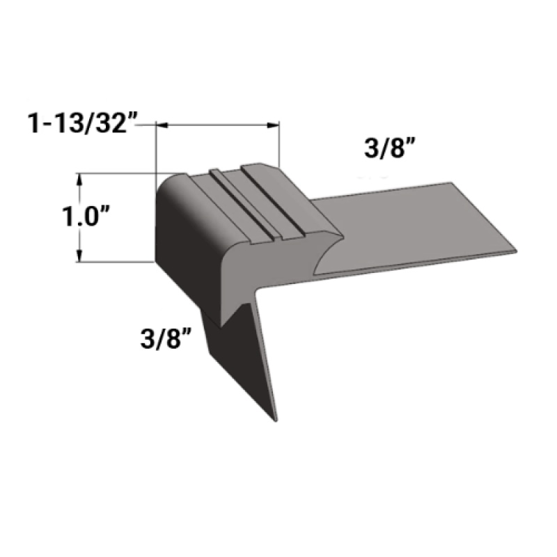 Johnsonite Fudge Vinyl Slim Line Nosing