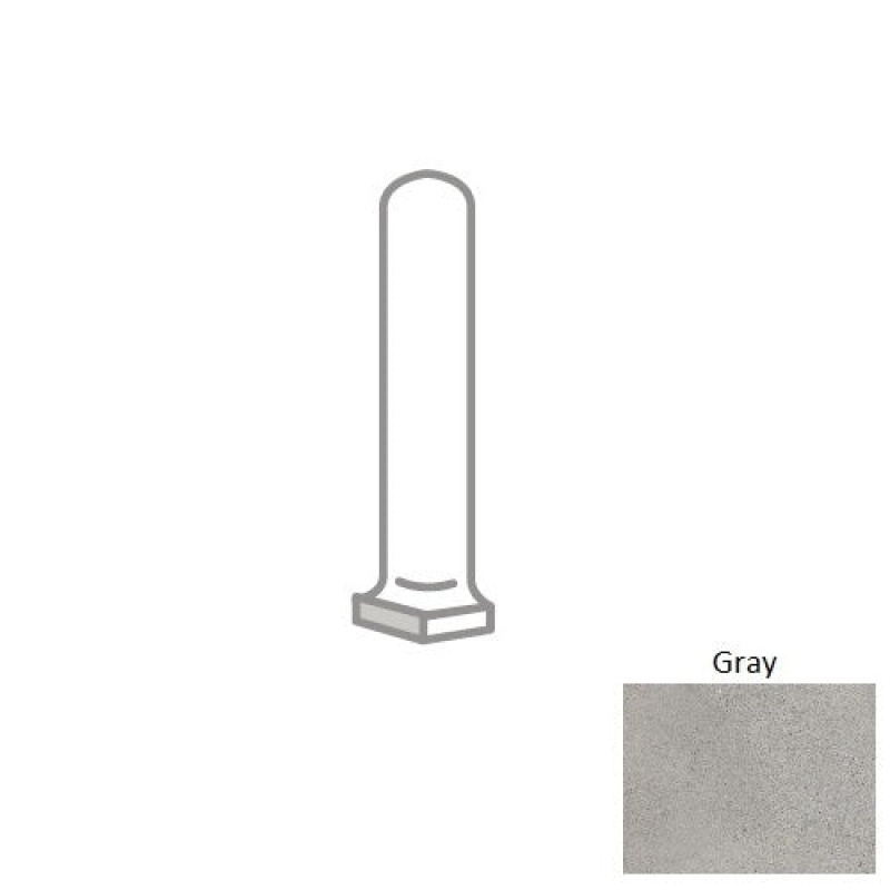 Borigni Gray Porcelain Cove Base Corner Out Trim