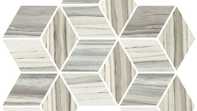 Zebrino Palace Porcelain Mosaic - Cube - Honed