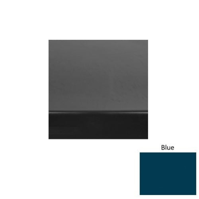 Solid 61 Blue Heavy Duty Rubber (Rd) With Safety Yellow Abrasive Strip Stair Tread - Smooth