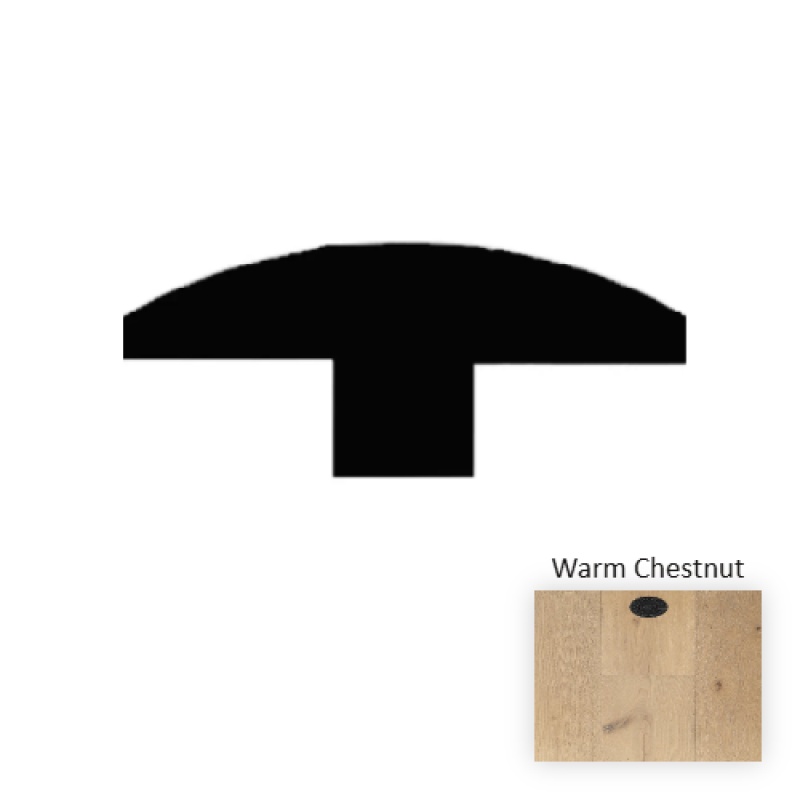 Italia Classics Calabria Warm Chestnut Hardwood Moulding / Trim - 94.49" T Molding - Wire Brushed