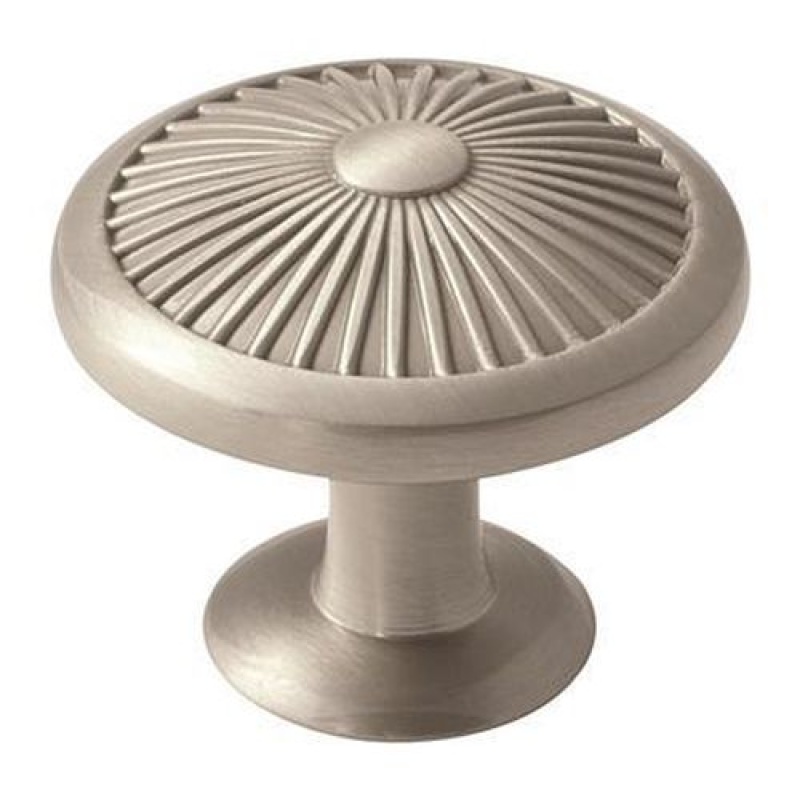 Crawford Zinc Cabinet Knob - Satin Nickel - 1 3/8" (35 Mm)
