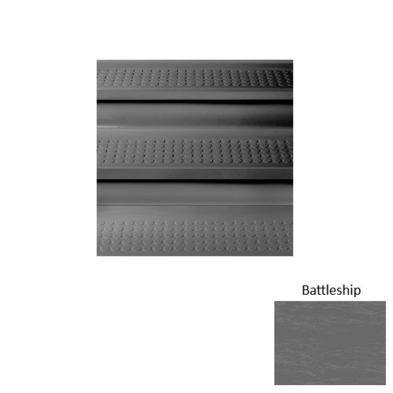 Roppe Marbleized 96 Battleship Raised Circular (Sq) Rubber Stair Tread with Riser – Textured