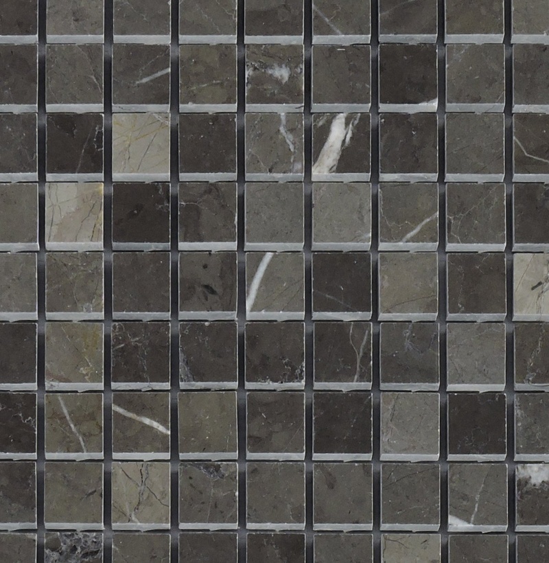 Pietra Gray Marble Mosaic - 1" X 1" - Polished