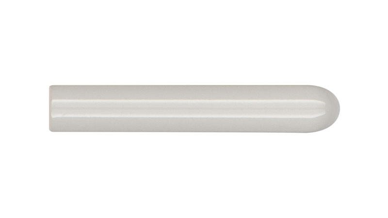 Traditions Tender Gray Ceramic Wall Trim - 1" X 6" Quarter Round Out Corner - Glossy
