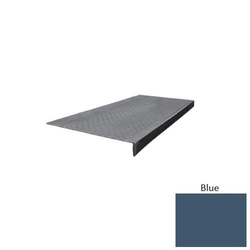 Flextones Blue Type 600 Distinct Designs Rubber - 12" X 72" Stair Tread - Diamond Profile Design