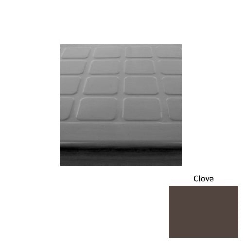 Solid 94 Clove Raised Square Rubber (Sq) With Black Abrasive Strip Stair Tread - Textured