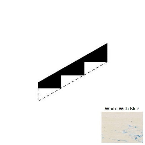 Evolving Styles Creative Elements White With Blue Rubber Stringers 10" x 72"