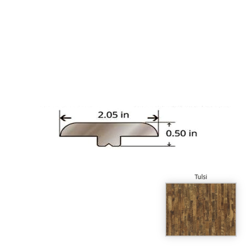 Organic Solid Hickory Tulsi Hardwood Moulding / Trim - 84.25" T Molding - Truemark Glaze Tek