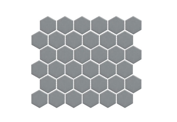 Artisan Plus Dark Porcelain Mosaic – 2" Hexagon, Satin Matte