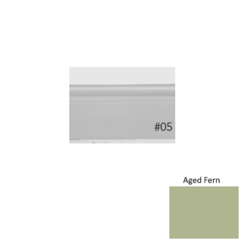 Pinnacle Plus #05 Contrive Aged Fern Rubber Coil Wall Base - 2 1/2" X 60 Ft