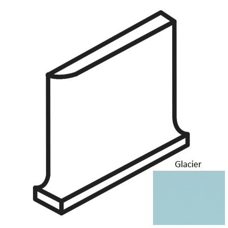 Bright & Matte Glacier Ceramic Wall Trim - 4 1/4" X 4 1/4" Cove Base Outcorner - Matte