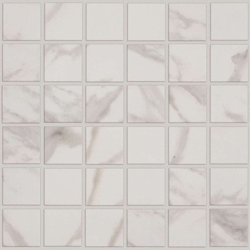 Universe Calacatta Ceramic Mosaic 12.99" x 12.99" Smooth