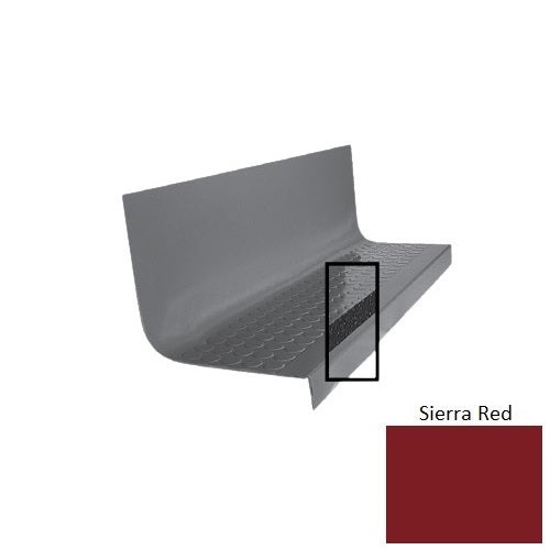 Flextones Sierra Red Type 1776 With Flush Carborundum Strip Distinct Designs Rubber - 20 1/2" X 72" Stair Tread - Rgt Radial Ii Raised Disc Design