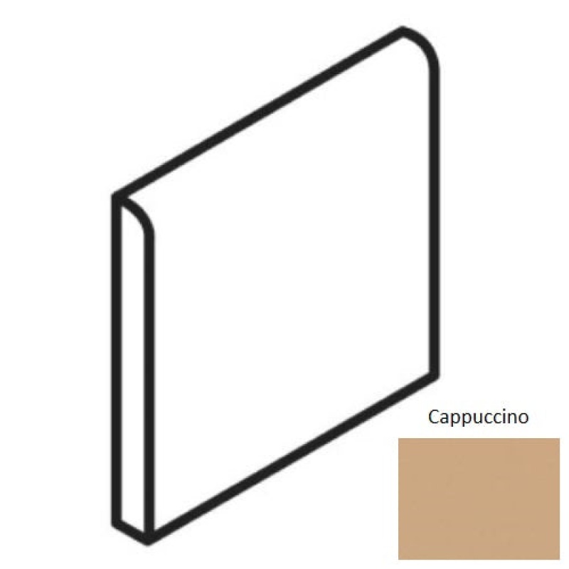 Bright & Matte Cappuccino Ceramic Wall Trim - 4 1/4" X 4 1/4" Bullnose