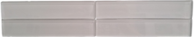 Snow Cap Polished Glass Tile, 1.6" x 8.5"