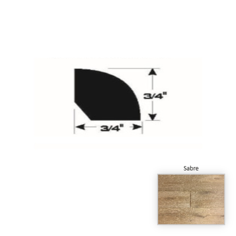 European Oak Sabre 90" Quarter Round Trim