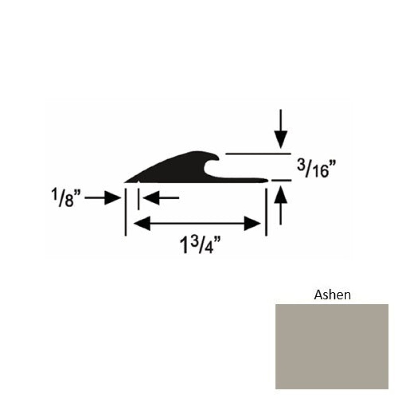 Solid 42 Ashen Rubber Custom Carpet Edging