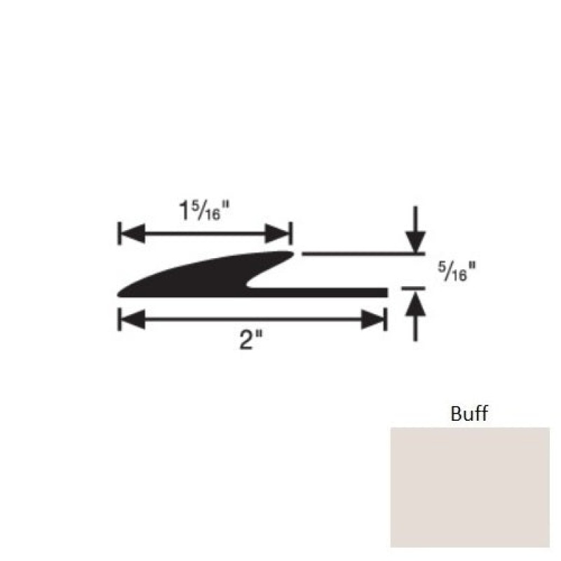 Flextones Buff Vinyl Transition Edge Guard 5/16" x 12 Ft