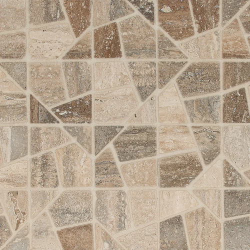 Arroyo Taupe Travertine Mosaic - Terrain - Honed