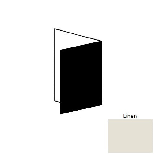 Vcb Linen Vinyl Moulding / Trim - 1/8" x 4" Straight Base Inside Corner