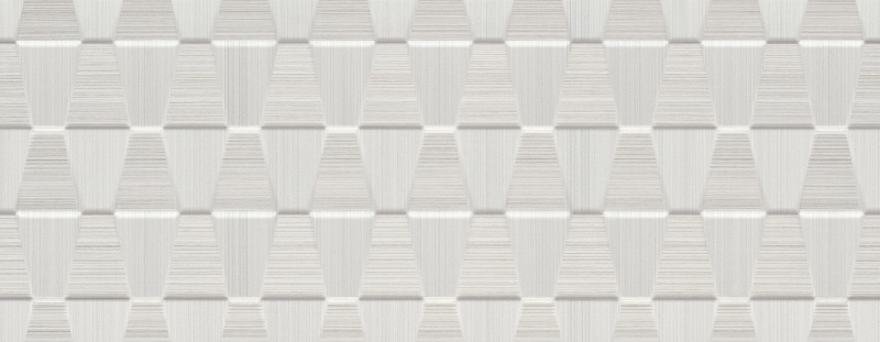 Strings Silver Mix Tobler Deco Ceramic Tile - Matte - 14" X 36"