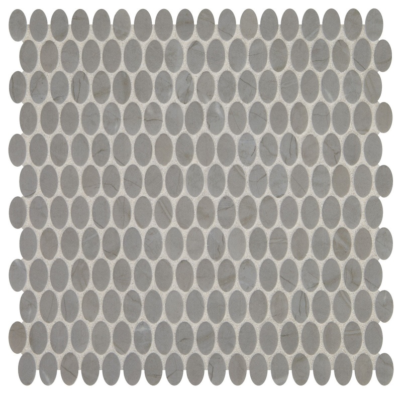 Statuette Paloma Gray Glass Mosaic - Oval - Matte