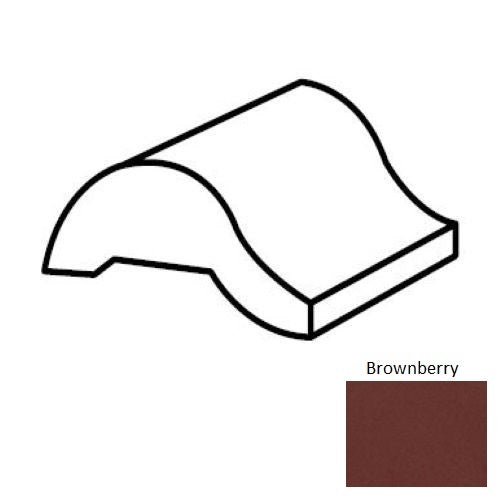 Keystones Unglazed Mosaic Brownberry Porcelain Floor & Wall Trim - 1" X 2" Swimming Pool Nosing - Matte
