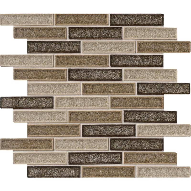 Venetian Cafe Glass Mosaic - Linear - Glossy, Per Pack: 10 Enter Quantity In Sqft