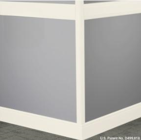 Johnsonite White Sand Rubber Moulding / Trim 4" X 8 Ft (96") X 3/8" Millwork Rampart Chair Rail - Millwork Rampart Chair Rail