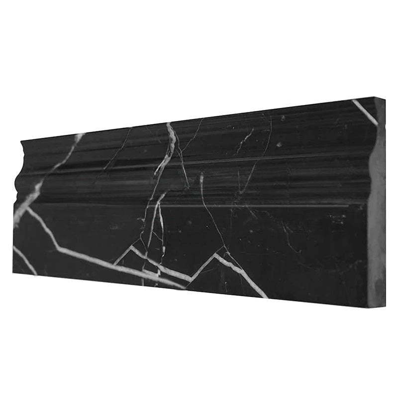 Nero Marquina Marble Baseboard - 4 3/4" X 12"