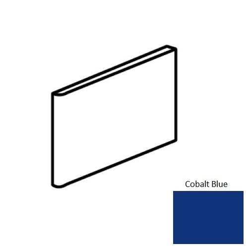 Color Wheel Classic Cobalt Blue Ceramic Wall Trim - 3" X 6" Bullnose 3" Side - Semi Gloss