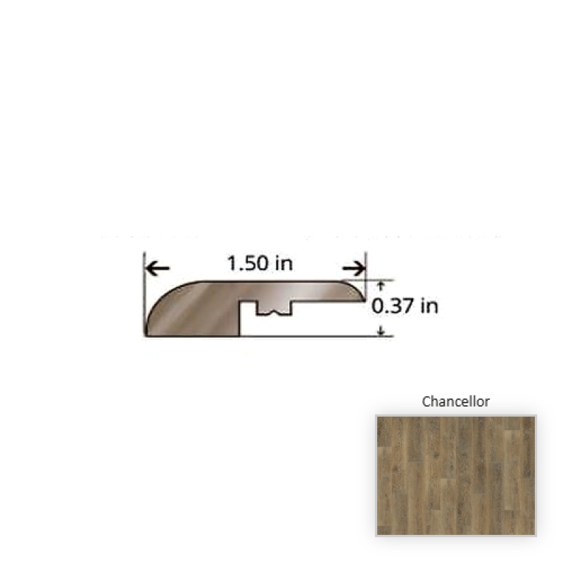 Courtier Chancellor Oak Luxury Vinyl Moulding / Trim - 84.25" Reducer - Surface Guardian Pro Uv Coating