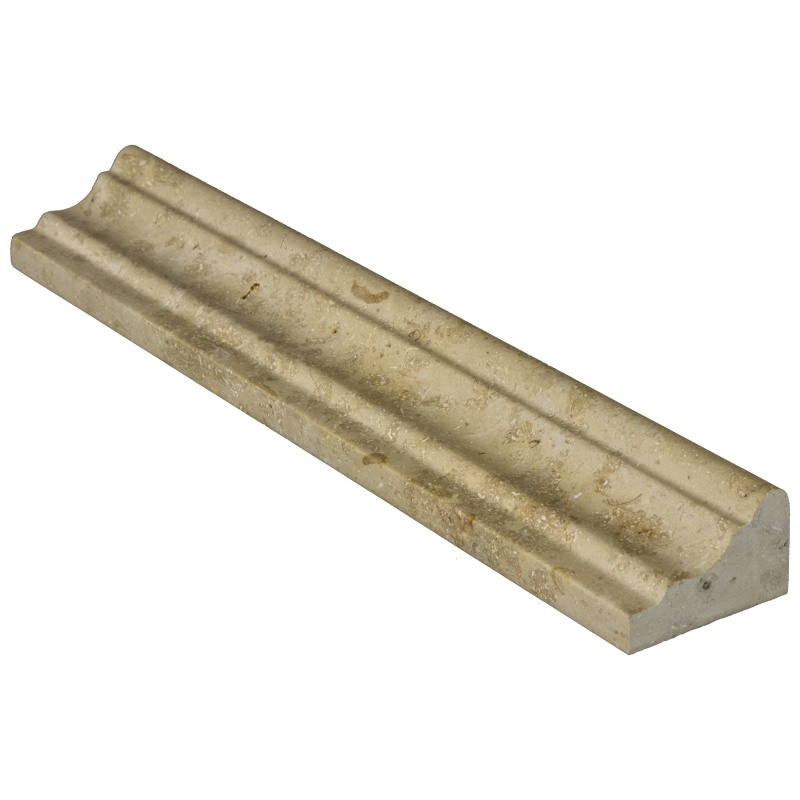 Jura Beige Limestone Liner - 2" X 12" F5 Chair Rail - Honed