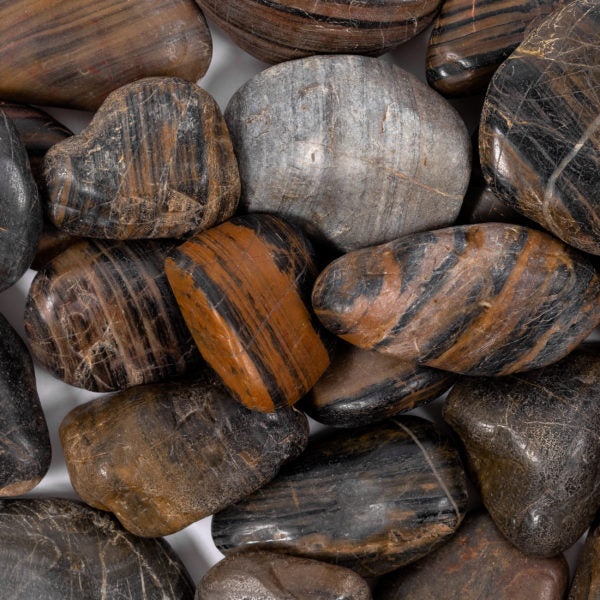 Tiger Stripe Medium Marble Loose Pebble - Polished - Random Sizes