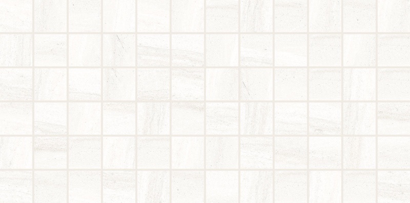 Linden Point Bianco Ceramic Mosaic - 2" X 2" - Matte, Per Pack: 24 Sqft