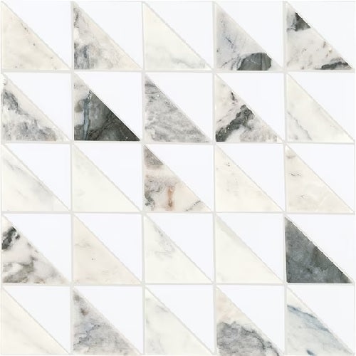 Gamma Illusive Blend Natural Stone Mosaic - Triangle - Honed