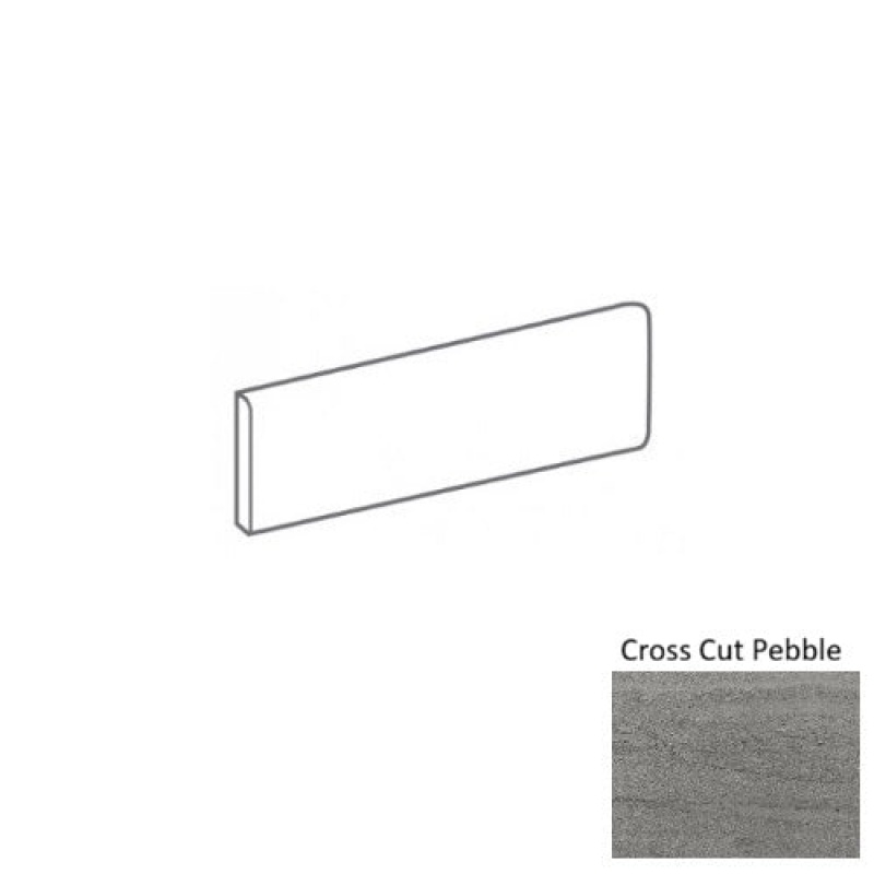 Terrava Cross Cut Pebble Porcelain Bullnose Trim