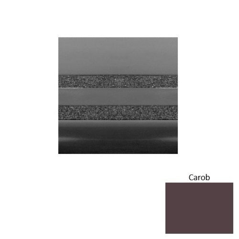 Solid 41 Carob Heavy Duty With Two 3/4 Inch Strips Rubber (Rd) With Safety Yellow Abrasive Strip Stair Tread - Smooth