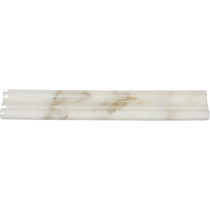 Calacatta Gold Marble Chair Rail Trim - 2" x 12"