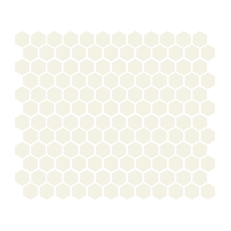 Carrollton Biscuit Porcelain Mosaic - 1" Hexagon - Glossy