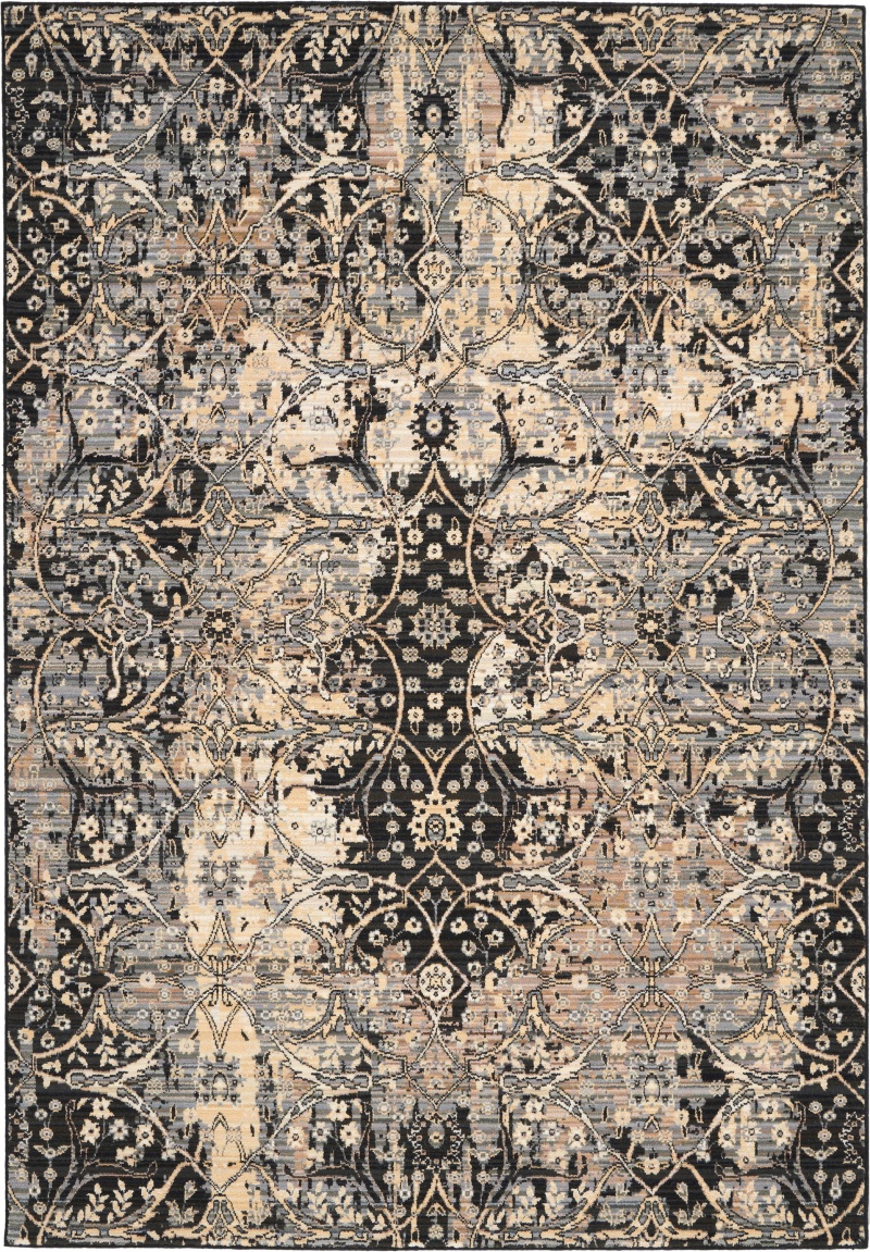 Majestic Black Mst01 Wool Blend Vintage Area Rug