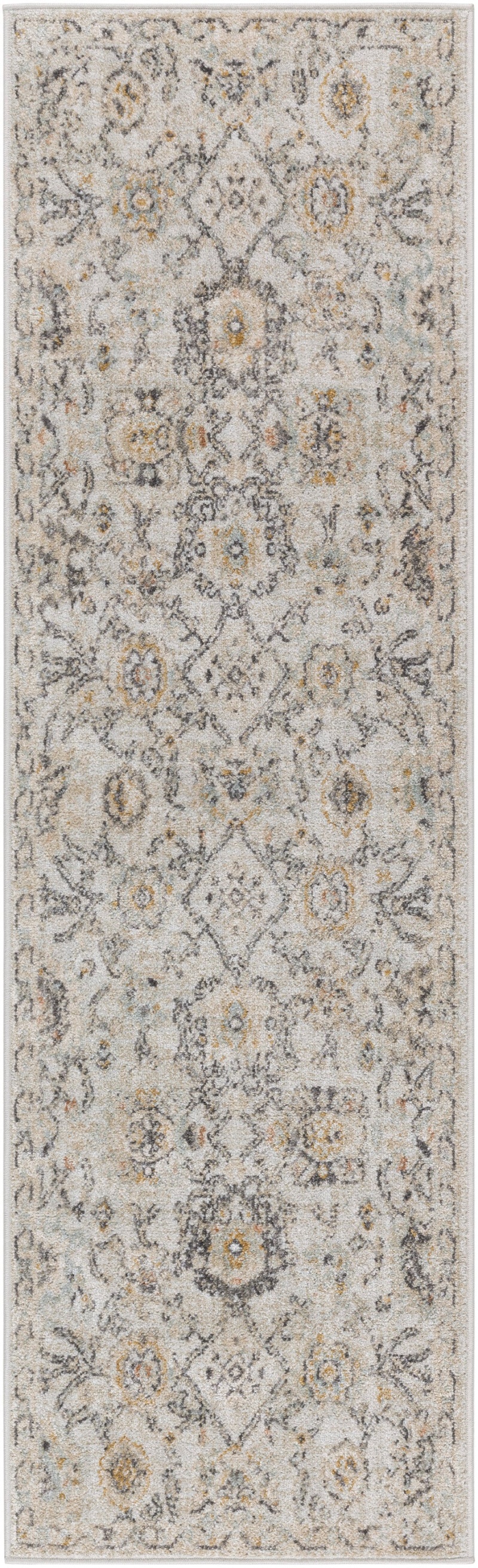 Grey Polypropylene Vintage Area Rug