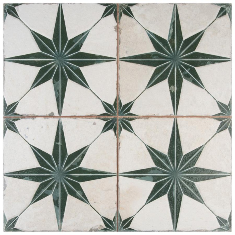 Kings Star Luxe Sage Ceramic Tile - Matte - 17 5/8" X 17 5/8"