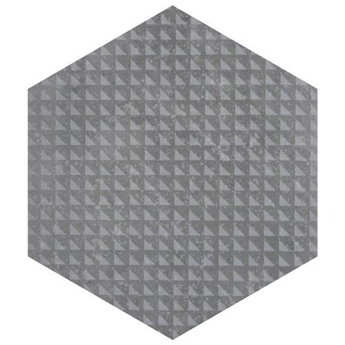Coralstone Melange Grey Porcelain Tile - Textured - 10" X 11 1/2" Hexagon