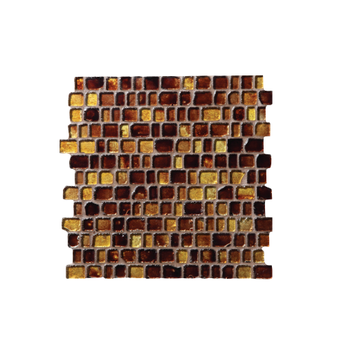 Jewel Tide Amber Wave Random Blends Glass Mosaic - 3/4" Random Sizes - Glossy