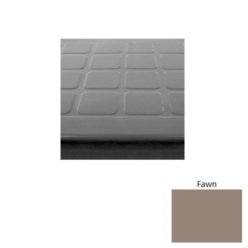 Solid 94 Fawn Raised Square Rubber (Sq) Stair Tread With Dupont Kevlar - Textured
