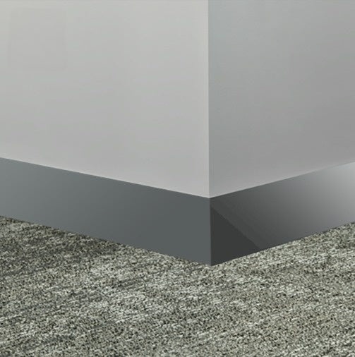 Johnsonite Medium Grey Rubber Millwork Contoured Wall Base - 2 1/2" X 96" X 1/4" Monument - Millwork Contoured Wall Base